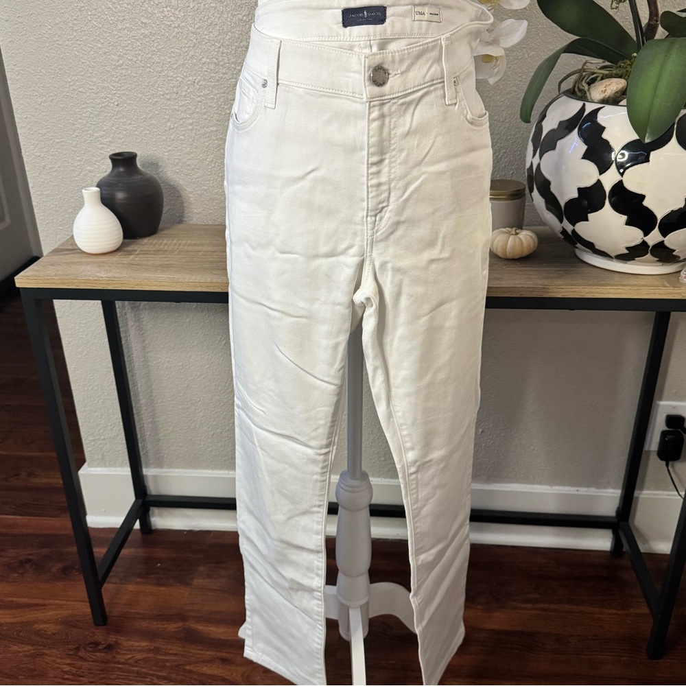 Jacob Davis Uma Ankle Skinny White Jeans